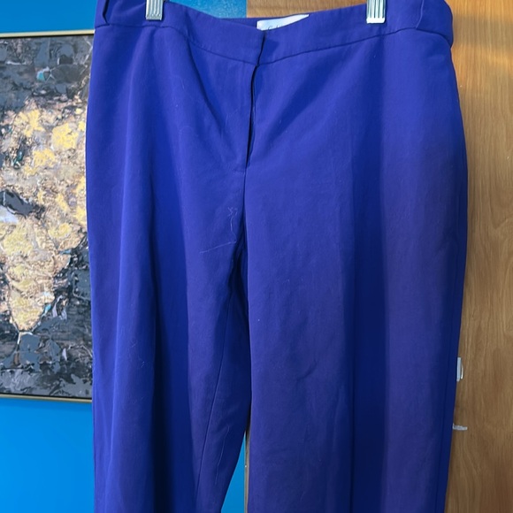 Calvin Klein Highline Women’s Crop Dress Pants High Waisted Size 2 Blue - Picture 9 of 9
